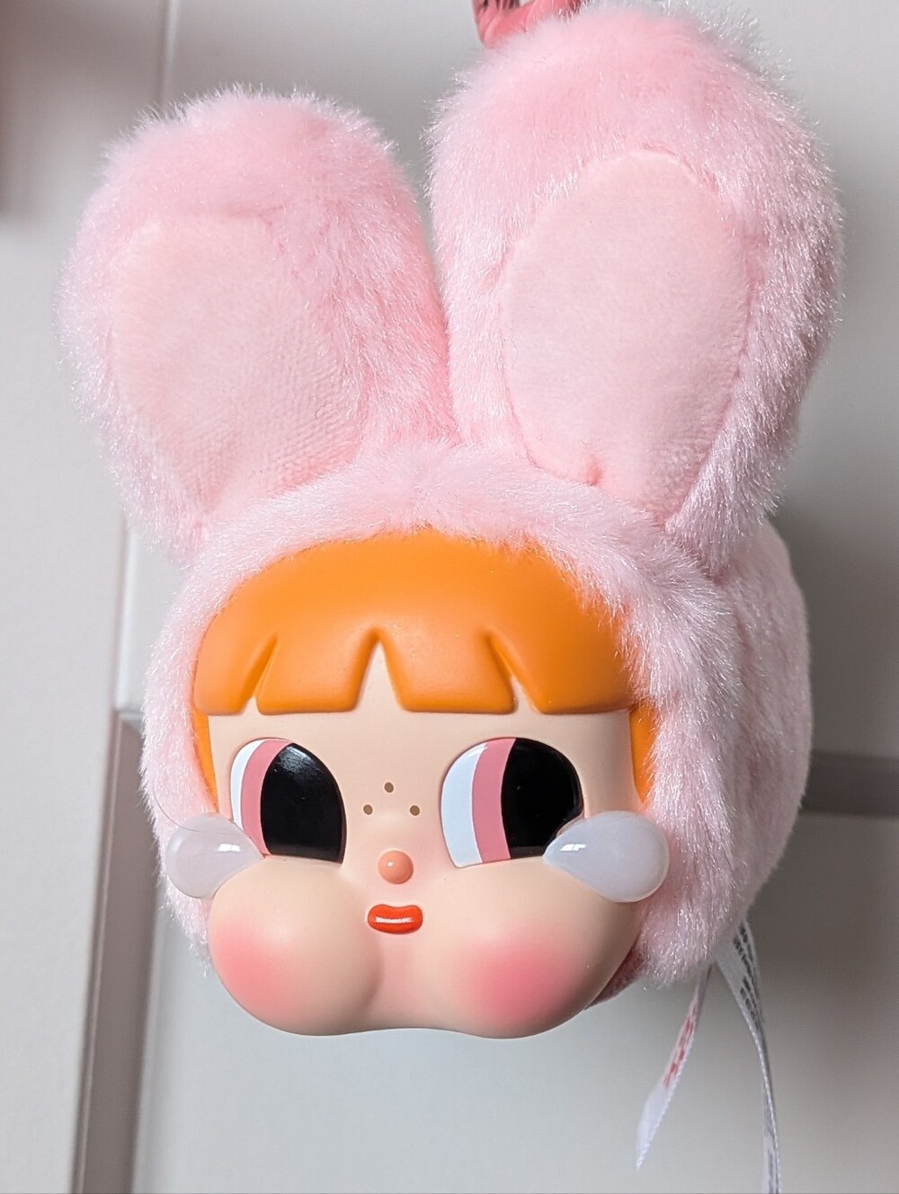 Pop Mart CRYBABY x Powerpuff Girls Bunny Blossom Vinyl Face Plush Keyring